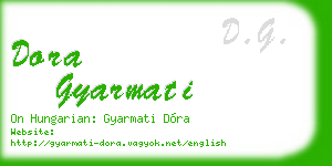 dora gyarmati business card